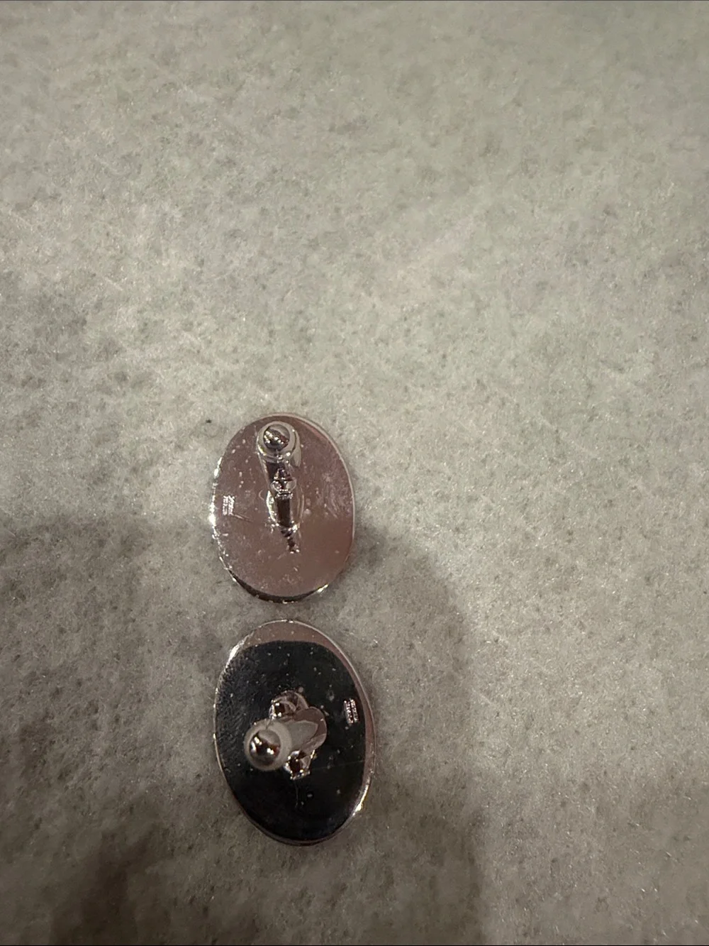 Rare 2005 Disney Silver Oval Mickey Head Cufflinks